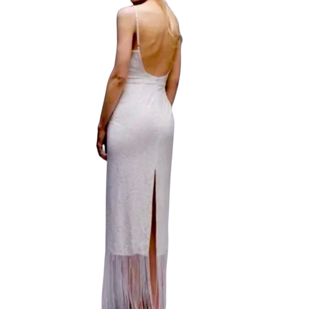 Free People X Gwen Jones Amelia Ivory Lace Fringe Wedding Dress Size XS - Picture 5 of 12